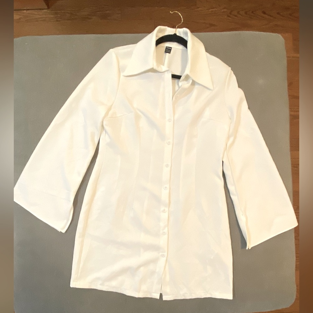 SHEIN WHITE SHIRT DRESS